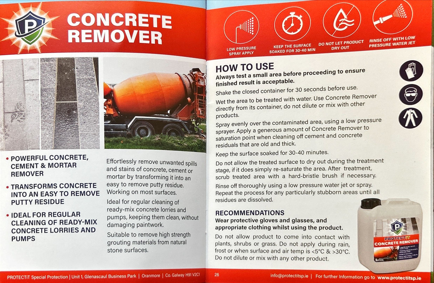Cement Remover from Natural Stone x 5 litre Container / Free Delivery in Ireland