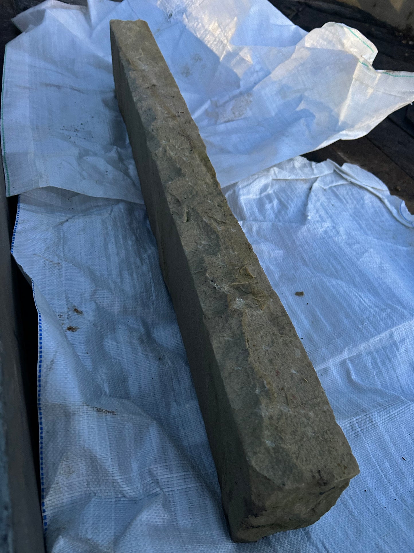 Tipperary Cream Chiseled Finish Natural Stone Driveway Kerbs 6” H x 3”+ T x 36” L x 10 Lm on pallet / Free Delivery in Ireland