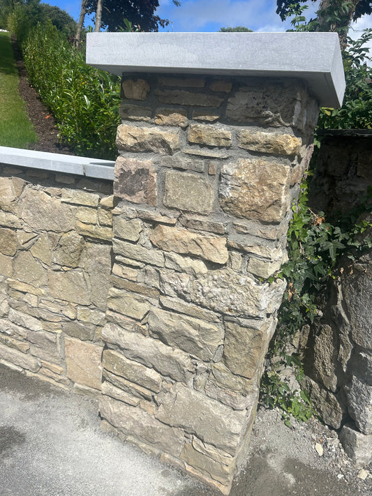 Kilkenny Blue Limestone Sanded XL Pier Caps 1150mm ( sold as a pair on pallet ) / Free Delivery in Ireland