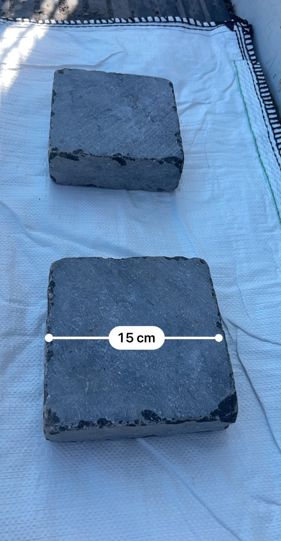 Kilkenny blue limestone border cobblestone 6” x 6” x 2” for patios x 20 Lm on pallet / free delivery Ireland