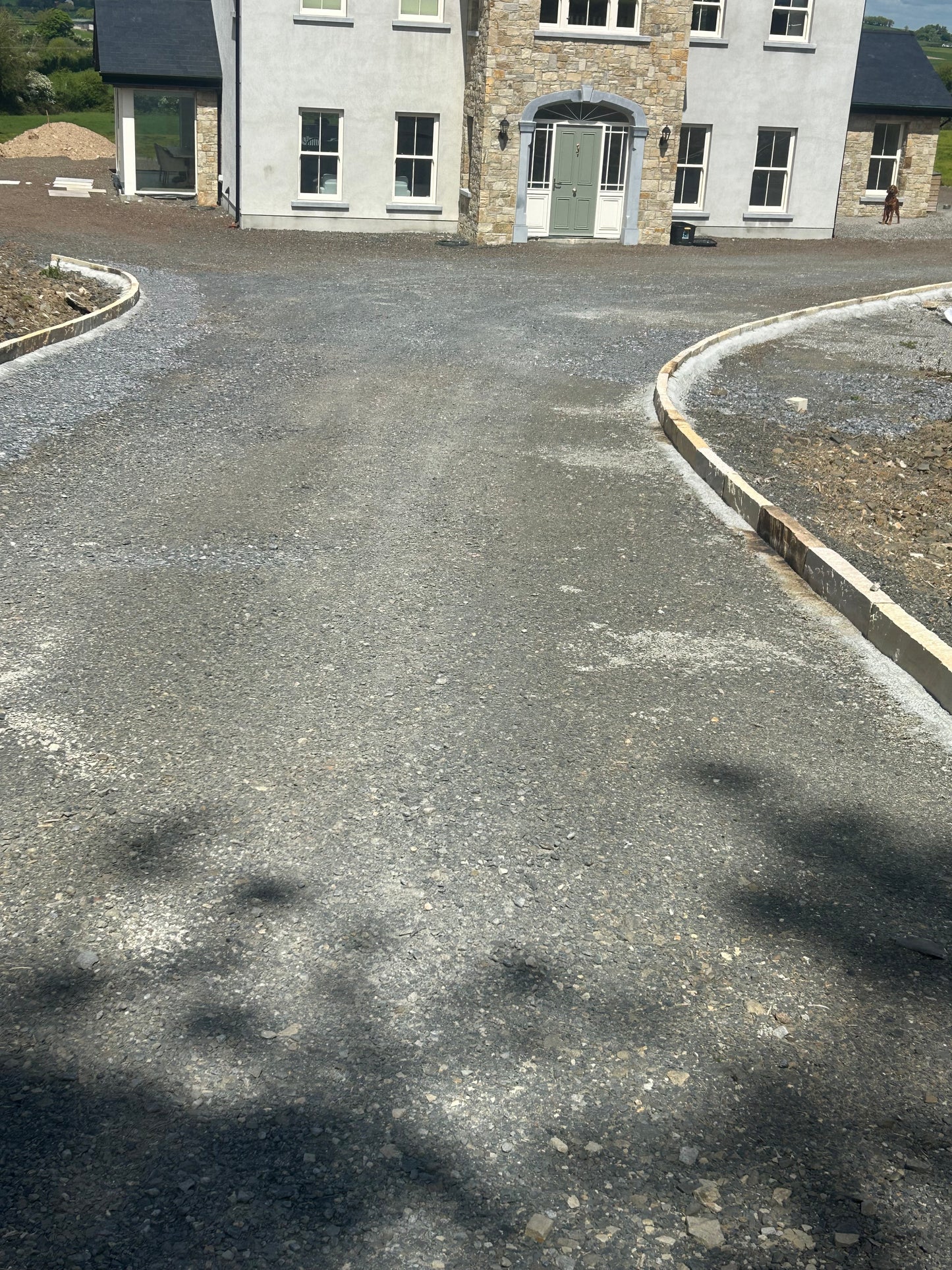 Tipperary Cream Sandstone Driveway Kerbs 150mm H x 80mm T x 1000mm L x 140 linear meter Summer Deal / Free Delivery in Ireland