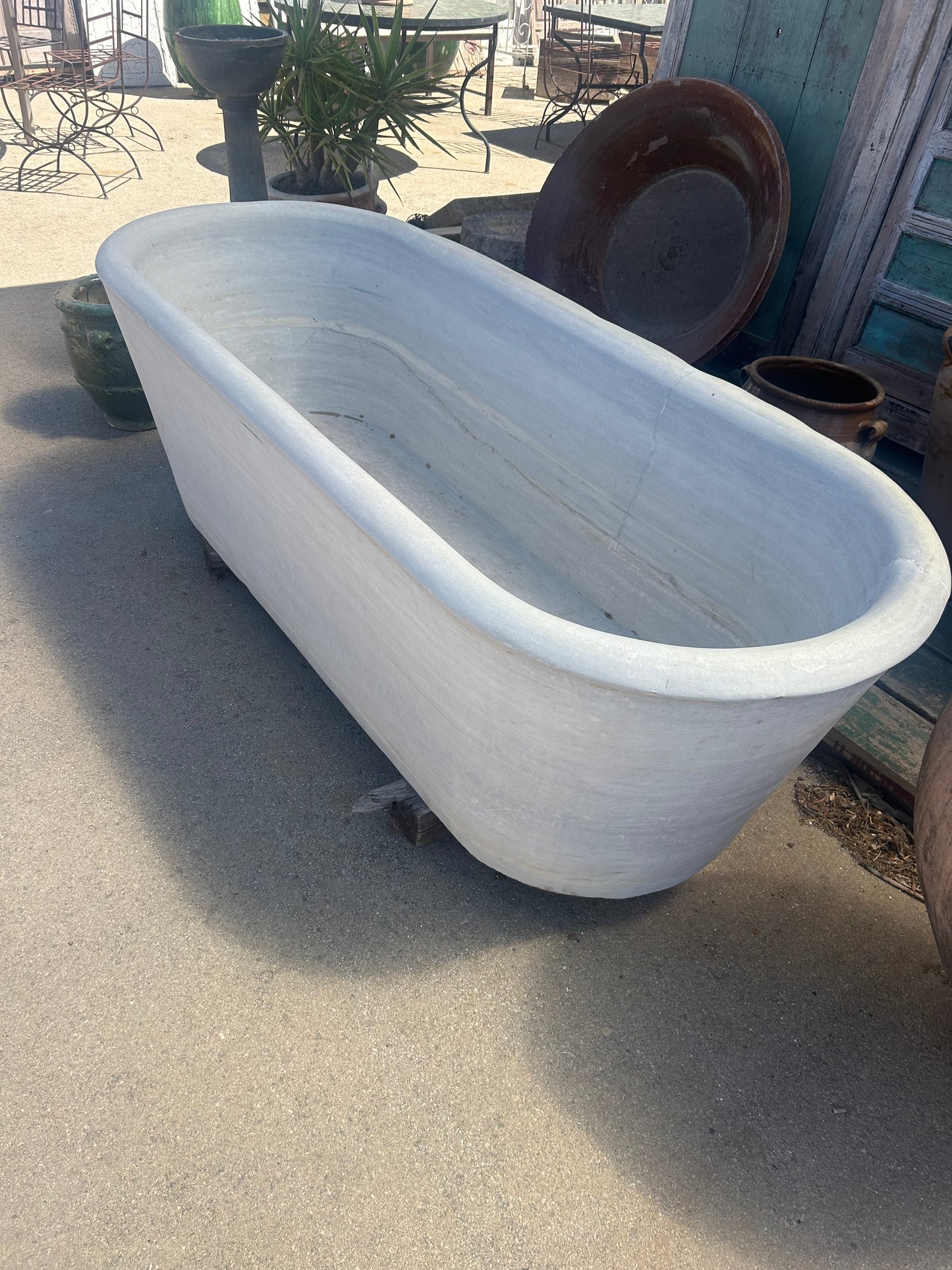 Old Salvage Italian Carrara Bath ( c.1860 ) / Free Delivery in Ireland
