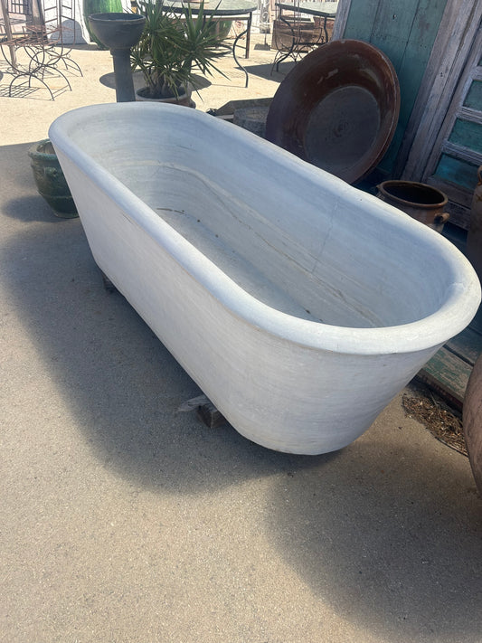 Old Salvage Italian Carrara Bath ( c.1860 ) / Free Delivery in Ireland