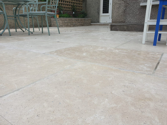Monaco Cream Limestone Flagstones 600mm x 900mm x 10m2 crate / Free Delivery in Ireland