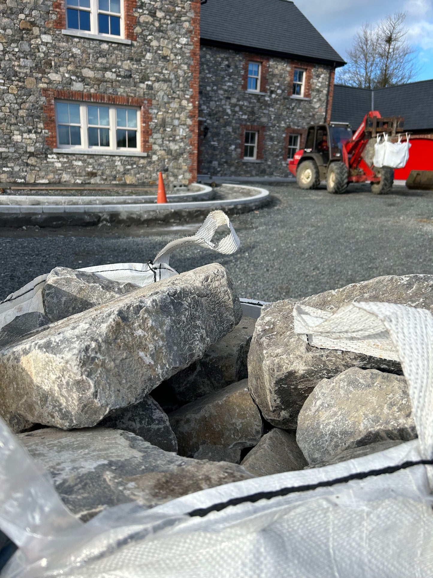 Old Salvage Galway Limestone Fieldstone Building Stone Bulk Bag