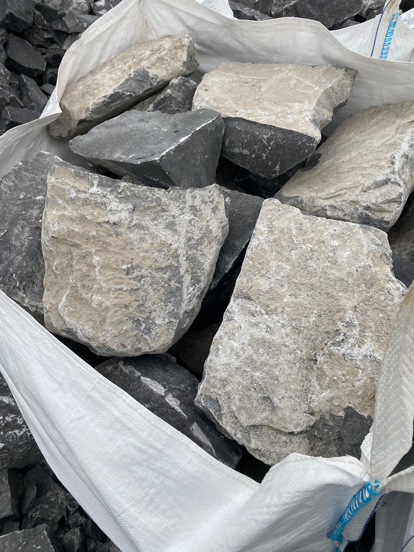 Old Salvage Galway Limestone Fieldstone Building Stone Bulk Bag