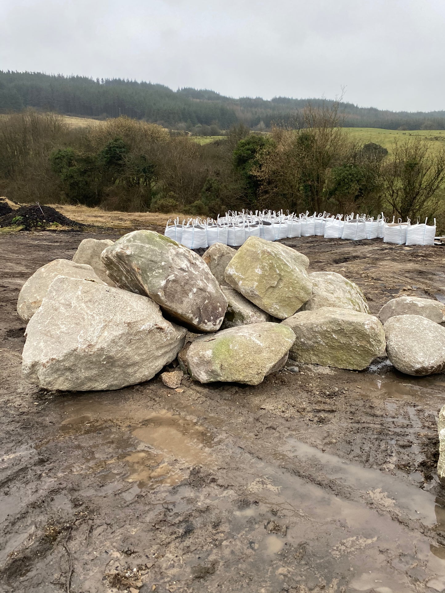 Glacial Granite Landscape Boulders 20 Tonne Load