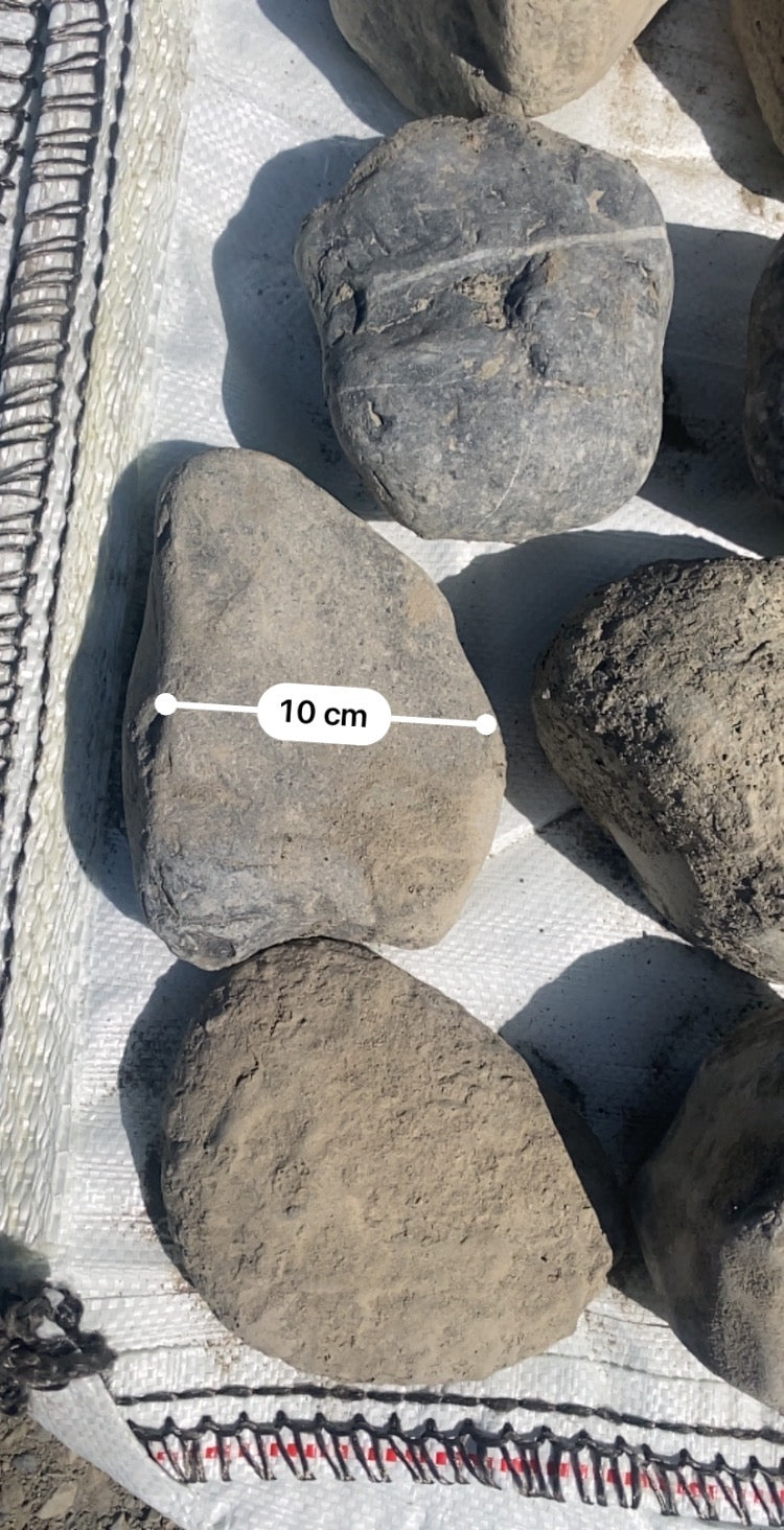 West Cork Duck Courtyard Round Grey Limestone Cobblestone Packed in a ...