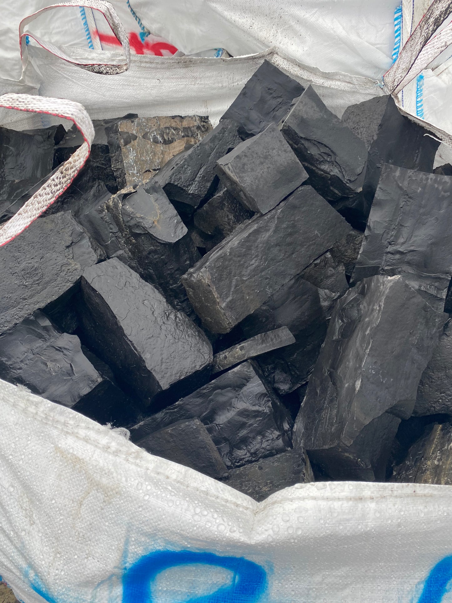 Dublin Black Calp Limestone Building Stone Bulk Bag